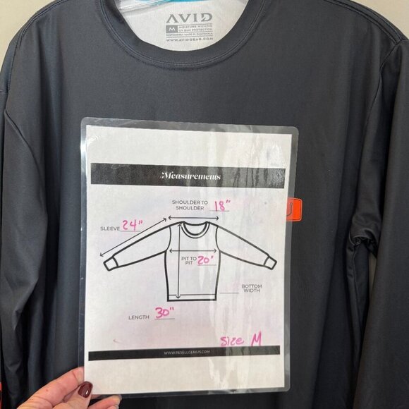 Men's Avid Moisture Wicking UV Sun Protection Long Sleeve Shirt. Size M - Picture 6 of 6